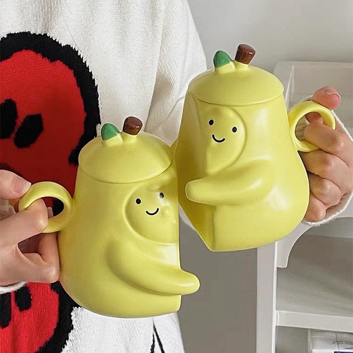 Pair of Pear-Shaped Couple Mugs