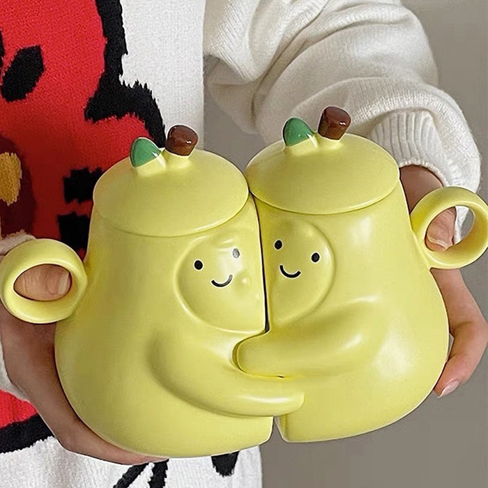 Pair of Pear-Shaped Couple Mugs