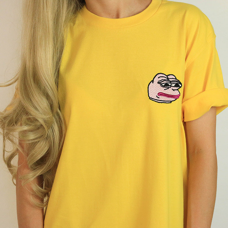 Feelz Bad Face T-Shirt in Yellow