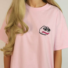 Feelz – T-Shirt „Bad Face“ in Rosa