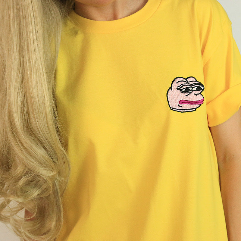 Feelz Bad Face T-Shirt in Yellow