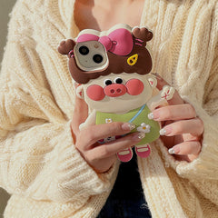 Cute Pig Girl IPhone Case