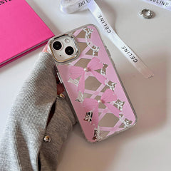 Funda rosa con cordones para iPhone