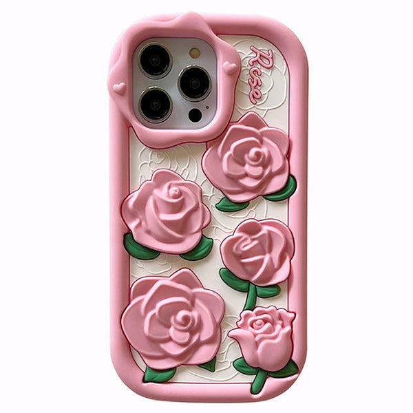 Funda para iPhone con rosas rosas