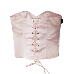 Pink Satin Bow Corset