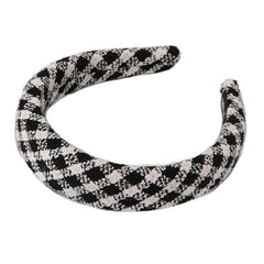 Preppy kariertes Tweed-Stirnband