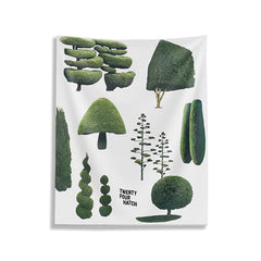 Plant Mom Aesthetic Trees Wall Tapestry