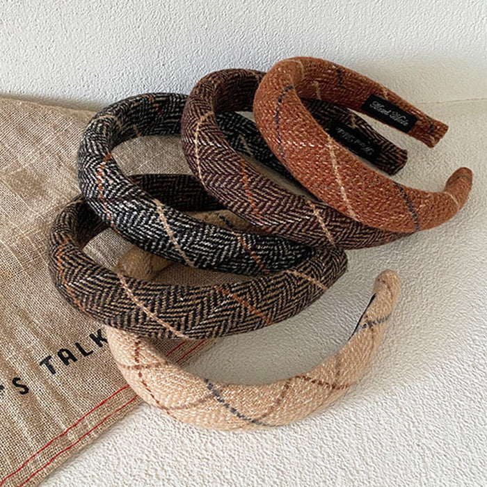 Preppy Aesthetic Plaid Headband