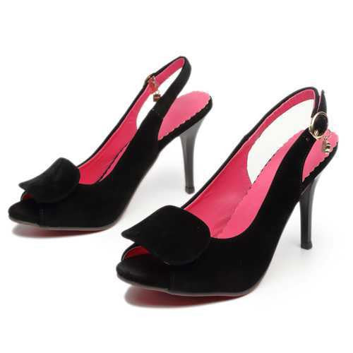 Stylische Peep Toe Pumps mit dünnem High Heel