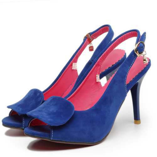 Stylische Peep Toe Pumps mit dünnem High Heel