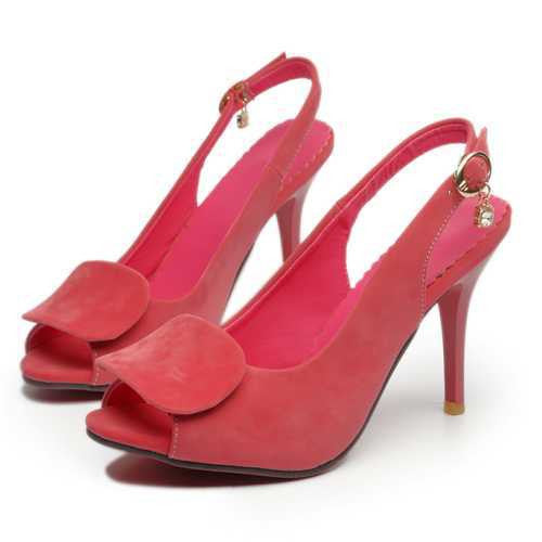 Stylische Peep Toe Pumps mit dünnem High Heel