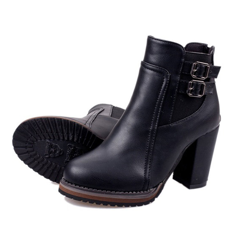 Botas casuales de tacón alto para mujer