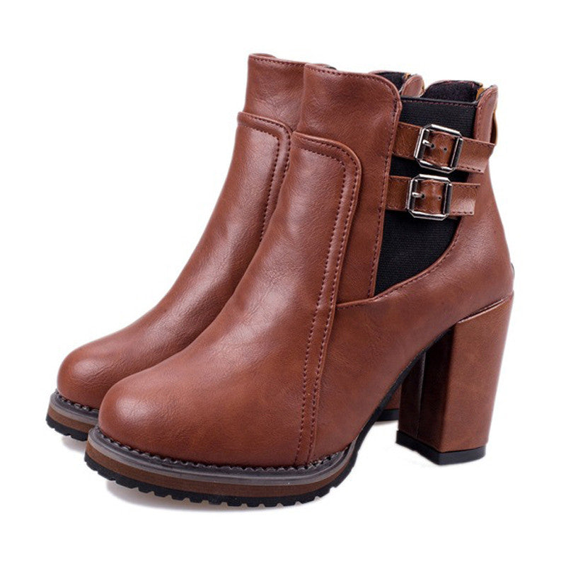 Botas casuales de tacón alto para mujer