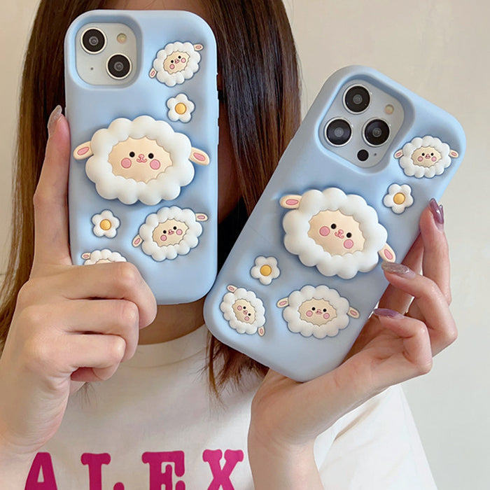 Funda para iPhone con diseño de oveja hinchada