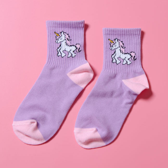 Lila Einhornsocken