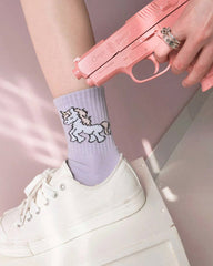 Lila Einhornsocken