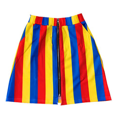 Elastic Waist Striped Skirt