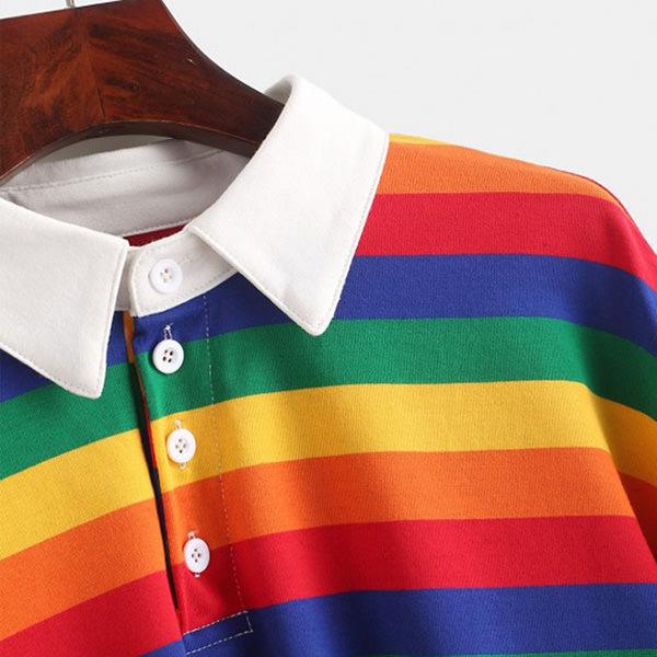 Rainbow Collared Top