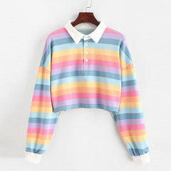 Rainbow Collared Top