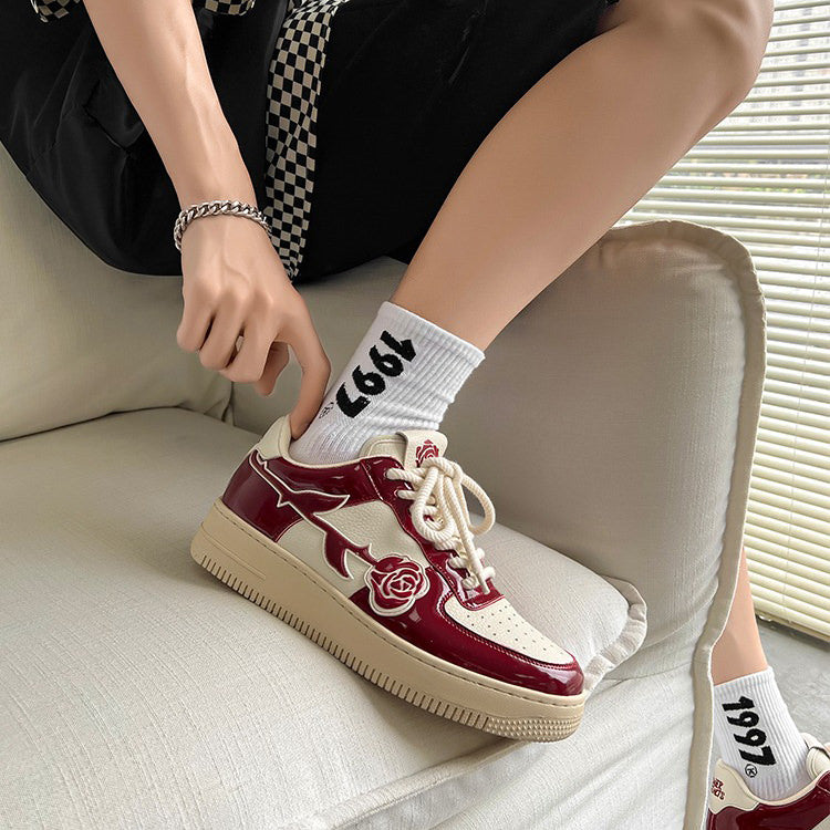 Red Rose Aesthetic Sneakers