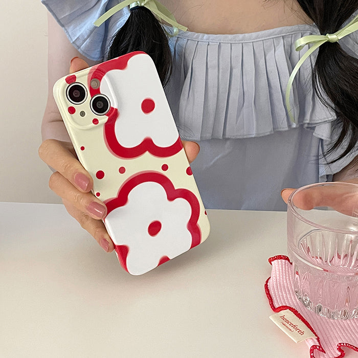 Funda para iPhone con flores rojas