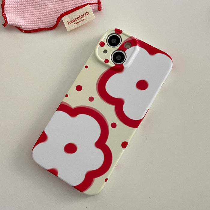 Funda para iPhone con flores rojas