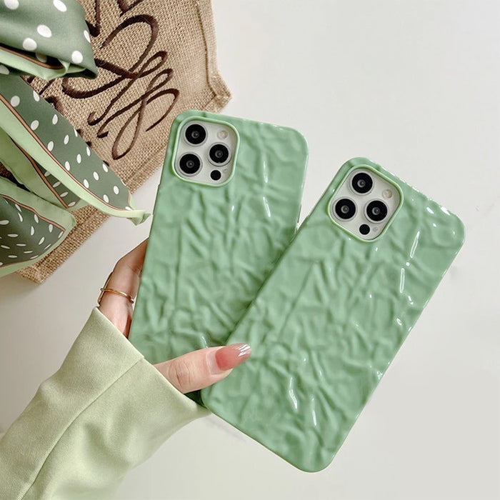 Funda minimalista para iPhone en color verde salvia