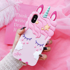 Funda para iPhone con unicornio soñoliento 