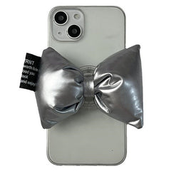 Funda para iPhone con lazo plateado