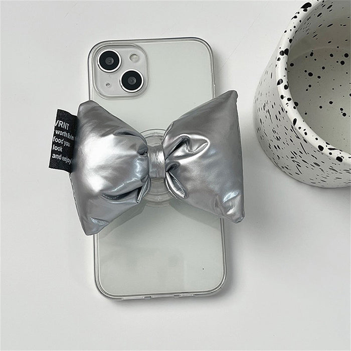 Funda para iPhone con lazo plateado