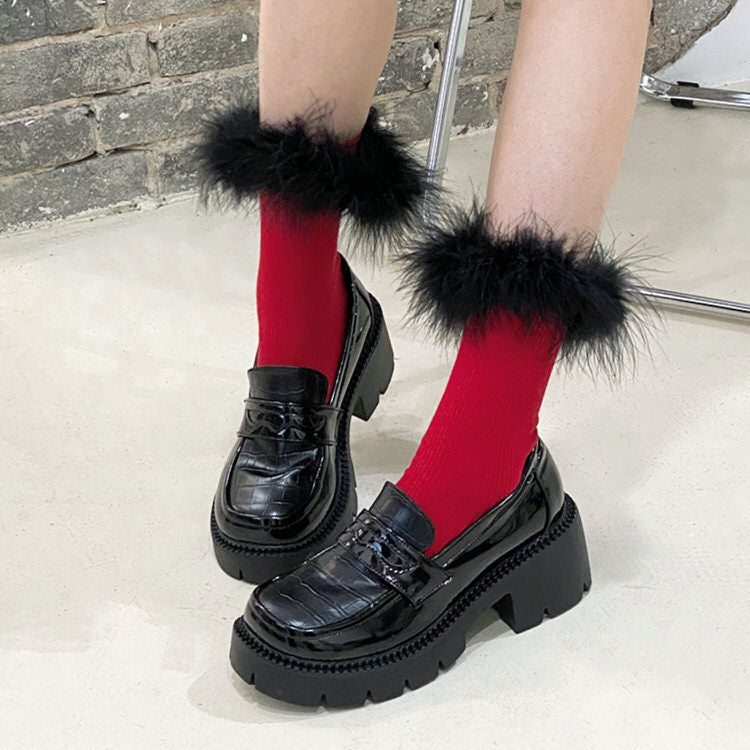 Flauschige Kaffeecremesocken