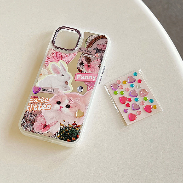 Funda para iPhone con diseño de conejito suave y estético