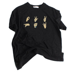 Hands Embroidered T-Shirt