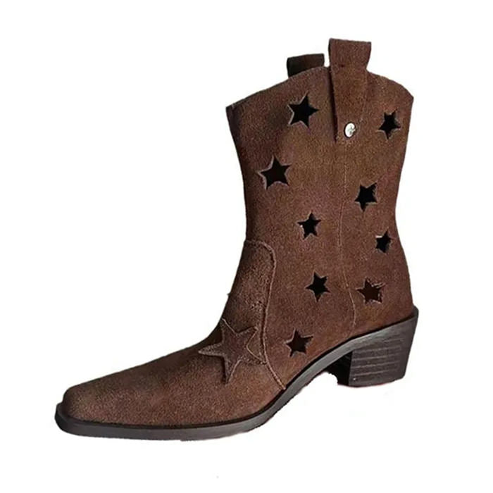 Cowboy-Stiefel mit Stern-Ausschnitt