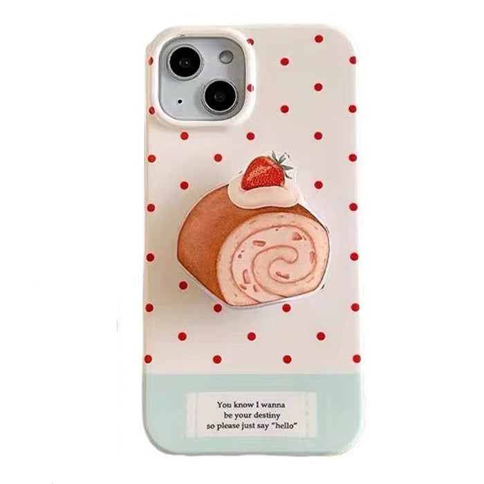 Funda para iPhone con rollo suizo de fresa