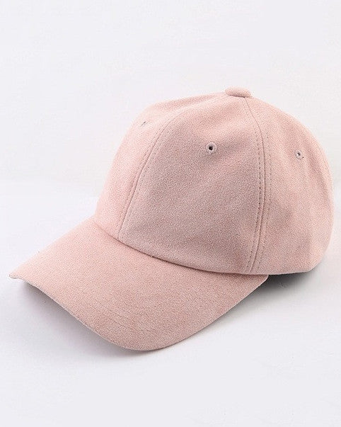 Gorra de gamuza color pastel