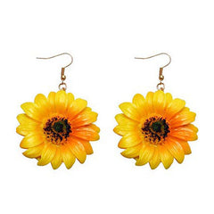 Pendientes de girasoles