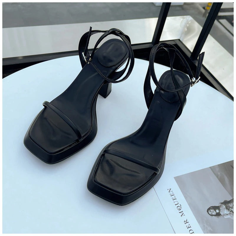 Platform Square High Heel Sandals