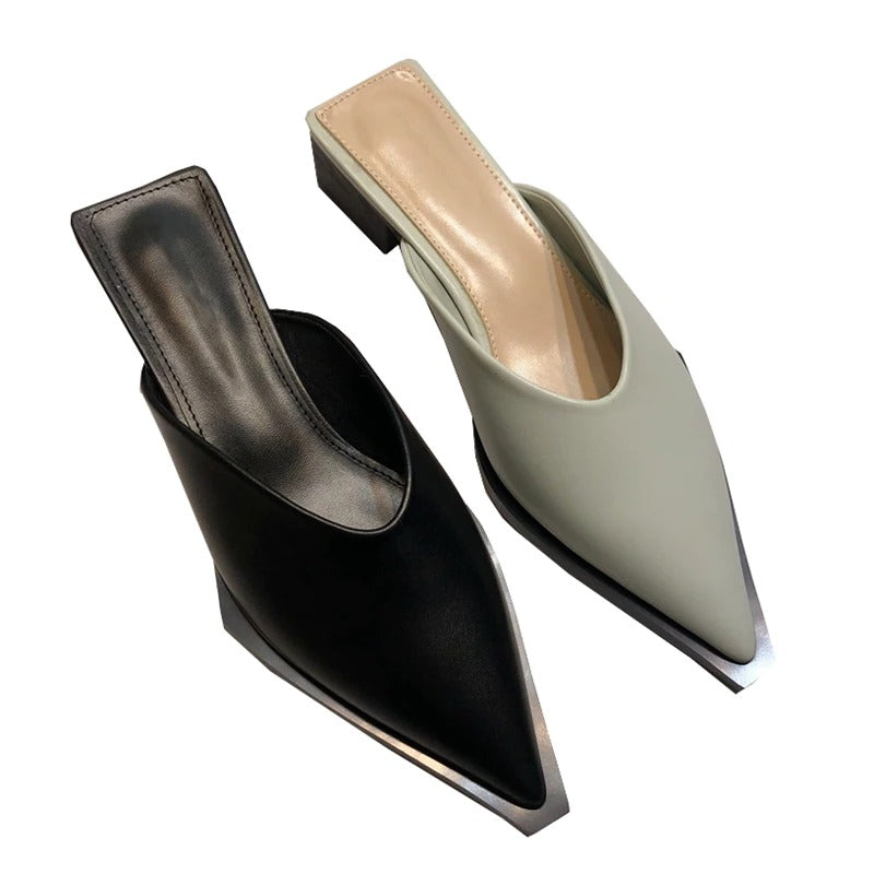 Casual Pointed Toe Mules