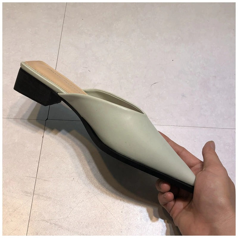 Casual Pointed Toe Mules