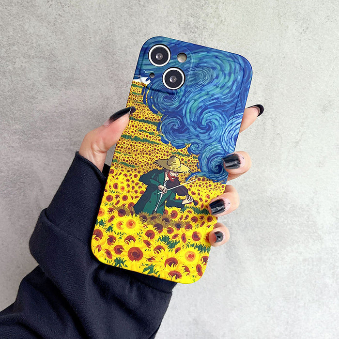 Funda para iPhone con girasoles de Van Gogh