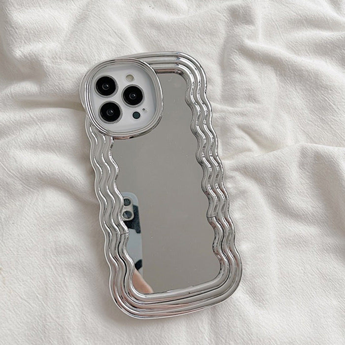 Funda para iPhone con estética de espejo ondulado