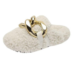 Fur Large Chain Warm Home Slippers