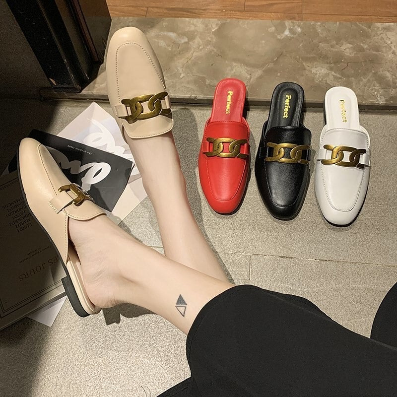 Casual Med Square Heel Loafers