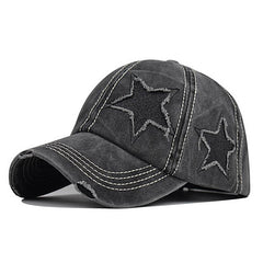 Gorra de béisbol vaquera con estrellas brillantes Y2K