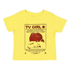 Camiseta de bebé con estética Y2K de TV Girl