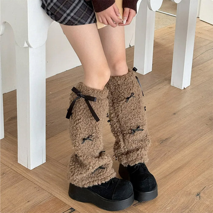 Y2K Bows Leg Warmers