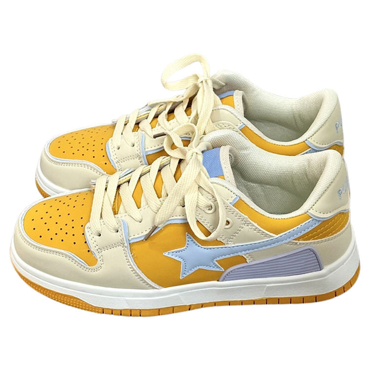 Yellow Star Aesthetic Sneakers