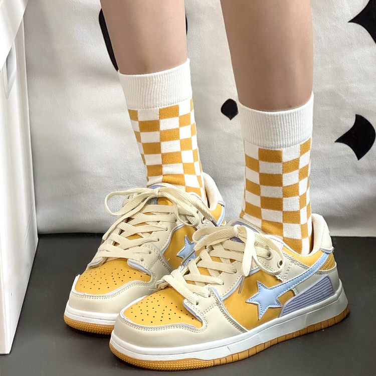 Yellow Star Aesthetic Sneakers