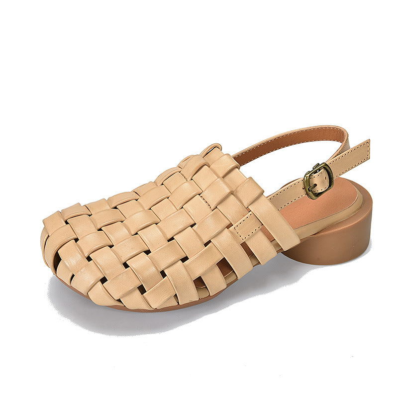 Vintage Woven Flat Sandals